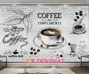 Tranh Dán Tường Quán Coffee