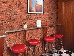 Giấy Dán Tường Quán Coffee CF8816 Giấy Dán Tường Quán Coffee CF8816