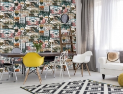 Giấy Dán Tường Quán Coffee CF954