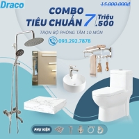 Combo Tiêu Chuẩn - Trọn Bộ Phòng Tắm 10 Món Thương Hiệu Draco