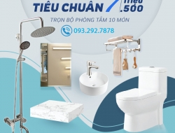 Combo Tiêu Chuẩn - Trọn Bộ Phòng Tắm 10 Món Thương Hiệu Draco