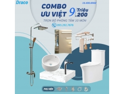 Combo Ưu Việt - Trọn Bộ Phòng Tắm 10 Món Thương Hiệu Draco