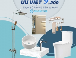 Combo Ưu Việt - Trọn Bộ Phòng Tắm 10 Món Thương Hiệu Draco