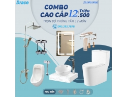 Combo Cao Cấp - Trọn Bộ Phòng Tắm 12 Món Thương Hiệu Draco