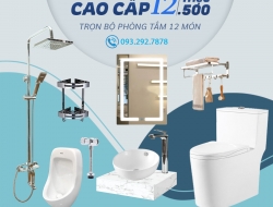 Combo Cao Cấp - Trọn Bộ Phòng Tắm 12 Món Thương Hiệu Draco