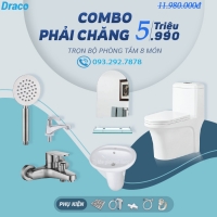 Combo Phải Chăng - Trọn Bộ Phòng Tắm 8 Món Thương Hiệu Draco