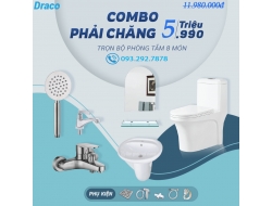Combo Phải Chăng - Trọn Bộ Phòng Tắm 8 Món Thương Hiệu Draco
