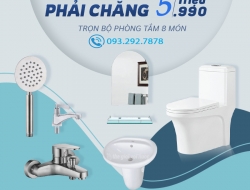 Combo Phải Chăng - Trọn Bộ Phòng Tắm 8 Món Thương Hiệu Draco