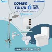 Combo Tối Ưu - Trọn Bộ Phòng Tắm 8 Món Thương Hiệu Draco