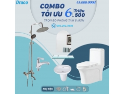 Combo Tối Ưu - Trọn Bộ Phòng Tắm 8 Món Thương Hiệu Draco