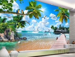  Tranh Dán Tường Cảnh Biển Đẹp Tiến Phát Cbtp124