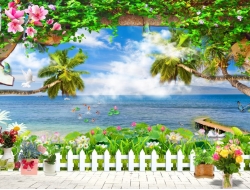  Tranh Dán Tường Cảnh Biển Đẹp Tiến Phát Cbtp132