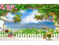  Tranh Dán Tường Cảnh Biển Đẹp Tiến Phát Cbtp132