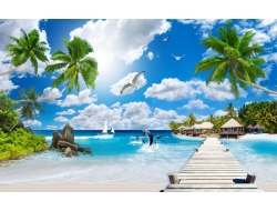  Tranh Dán Tường Cảnh Biển Đẹp Tiến Phát Cbtp128