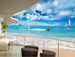  Tranh Dán Tường Cảnh Biển Đẹp Tiến Phát Cbtp130