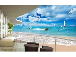  Tranh Dán Tường Cảnh Biển Đẹp Tiến Phát Cbtp130