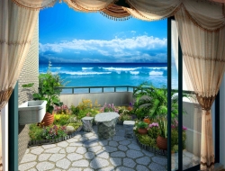  Tranh Dán Tường Cảnh Biển Đẹp Tiến Phát Cbtp112