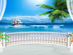  Tranh Dán Tường Cảnh Biển Đẹp Tiến Phát Cbtp115