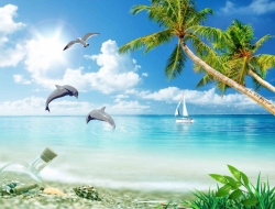  Tranh Dán Tường Cảnh Biển Đẹp Tiến Phát Cbtp118