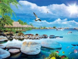  Tranh Dán Tường Cảnh Biển Đẹp Tiến Phát Cbtp65