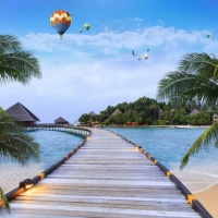  Tranh Dán Tường Cảnh Biển Đẹp Tiến Phát Cbtp66