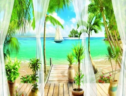  Tranh Dán Tường Cảnh Biển Đẹp Tiến Phát Cbtp73