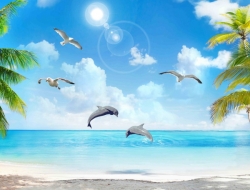  Tranh Dán Tường Cảnh Biển Đẹp Tiến Phát Cbtp75