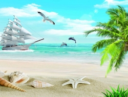  Tranh Dán Tường Cảnh Biển Đẹp Tiến Phát Cbtp95