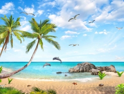  Tranh Dán Tường Cảnh Biển Đẹp Tiến Phát Cbtp97