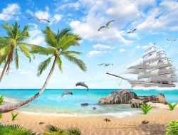  Tranh Dán Tường Cảnh Biển Đẹp Tiến Phát Cbtp99