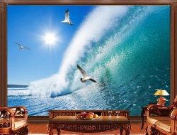  Tranh Dán Tường Cảnh Biển Đẹp Tiến Phát Cbtp136