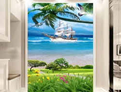  Tranh Dán Tường Cảnh Biển Đẹp Tiến Phát Cbtp03