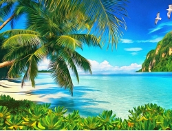  Tranh Dán Tường Cảnh Biển Đẹp Tiến Phát Cbtp06