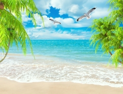  Tranh Dán Tường Cảnh Biển Đẹp Tiến Phát Cbtp09