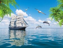  Tranh Dán Tường Cảnh Biển Đẹp Tiến Phát Cbtp10