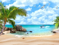  Tranh Dán Tường Cảnh Biển Đẹp Tiến Phát Cbtp25