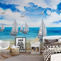 Tranh Dán Tường Thuyền Biển Nghệ Thuật Tbnt01 Tranh Dán Tường Thuyền Biển Nghệ Thuật Tbnt01