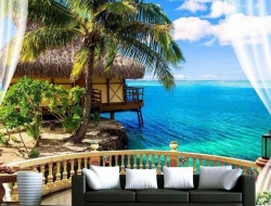 Tranh Dán Tường 3d Cảnh Biển- Đại Dương CB34