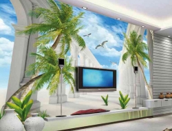 Tranh Dán Tường 3d Cảnh Biển- Đại Dương CB36