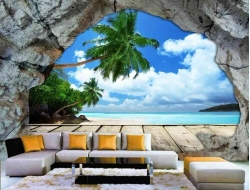 Tranh Dán Tường 3d Cảnh Biển- Đại Dương CB41