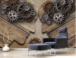 Tranh Dán Tường 3D Quán Coffee Qcf01