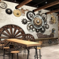 Tranh Dán Tường 3D Quán Coffee Qcf02