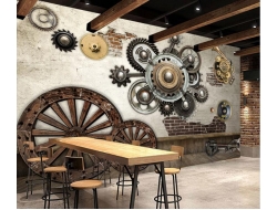 Tranh Dán Tường 3D Quán Coffee Qcf02