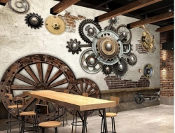 Tranh Dán Tường 3D Quán Coffee Qcf02