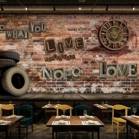 Tranh Dán Tường 3D Quán Coffee Qcf03