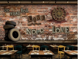 Tranh Dán Tường 3D Quán Coffee Qcf03