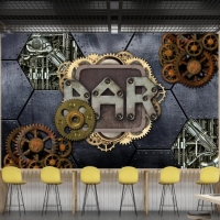 Tranh Dán Tường 3D Quán Coffee Qcf04 Tranh Dán Tường 3D Quán Coffee Qcf04