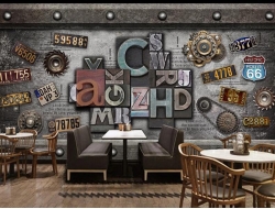 Tranh Dán Tường 3D Quán Coffee Qcf05