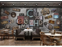 Tranh Dán Tường 3D Quán Coffee Qcf05