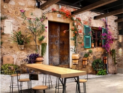 Tranh Dán Tường 3D Quán Coffee Qcf09